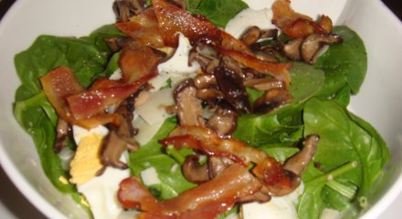 Singapore Spinach Picture on Baby Spinach Salad W  Bacon   Robert Timms  Wheelock Place  Singapore